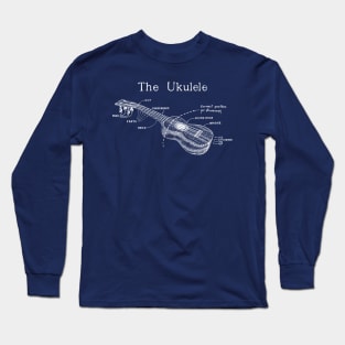 The Ukulele (white design) Long Sleeve T-Shirt